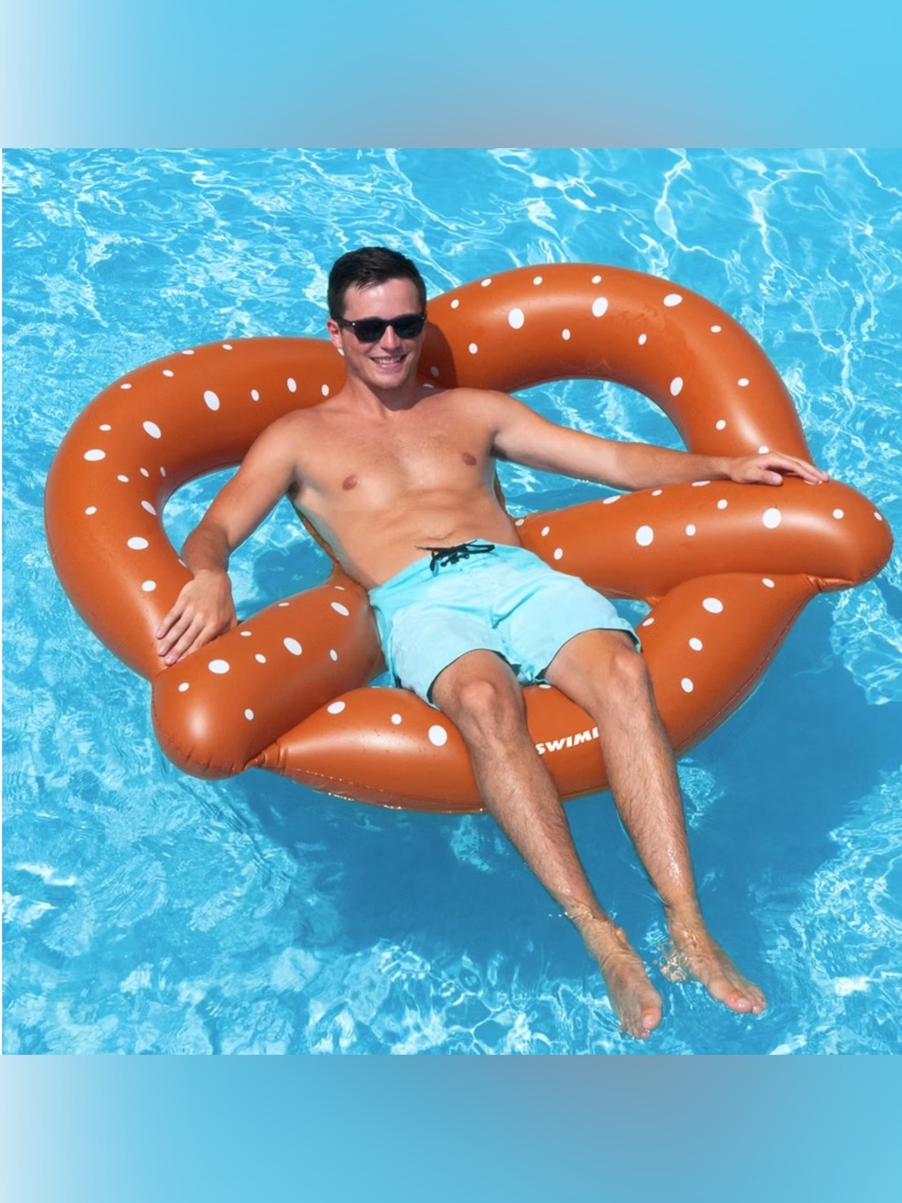 2/$20 NWT Swimline Giant Pretzel Float Inflatable Pool Toy Seat 60” (B5)